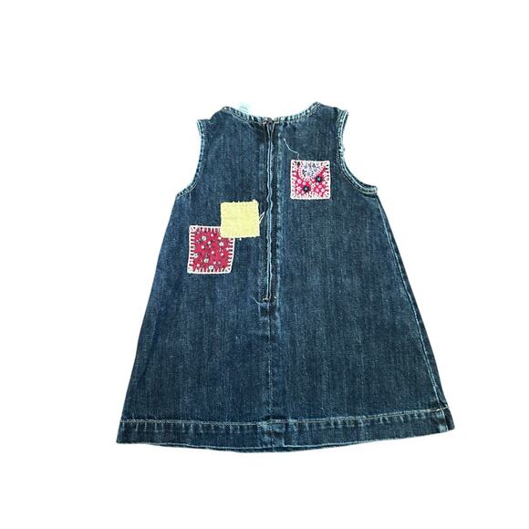 Vintage Y2K Baby Gap Paisley Patchwork Denim Dress Romper size 12-18 months - Picture 6 of 6